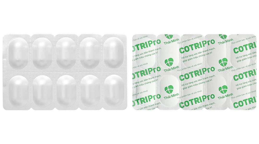 Viên uống bền thành mạch giảm trĩ Cotripro Thái Minh (hộp 2 vỉ x 10 viên)