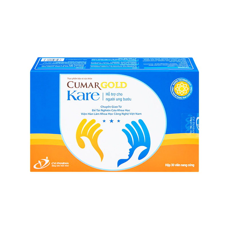 Viên uống CumarGold Kare hỗ trợ giảm nguy cơ mắc ung bướu (hộp 3 vỉ x 10 viên)
