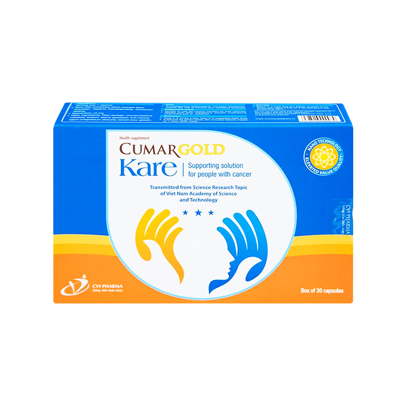 Viên uống CumarGold Kare hỗ trợ giảm nguy cơ mắc ung bướu (hộp 3 vỉ x 10 viên)