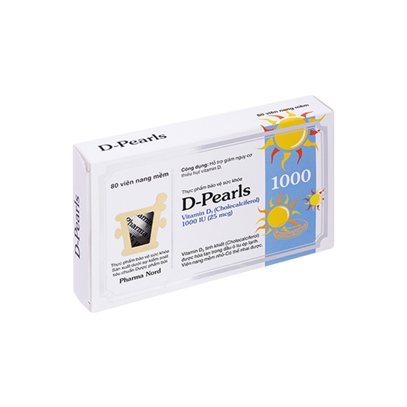 Thực phẩm bảo vệ sức khỏe Bio-D Pearls hỗ trợ răng, xương, cơ hệ thống miễn dịch (hộp 80 viên)