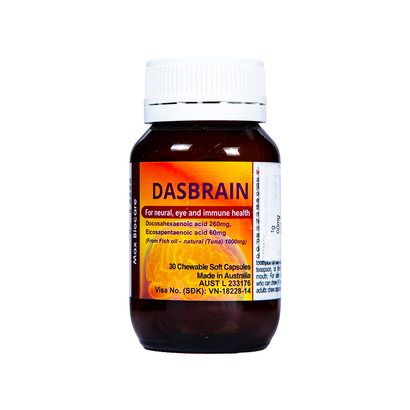 Thuốc Dasbrain bổ não, tăng cường miễn dịch (lọ 30 viên)