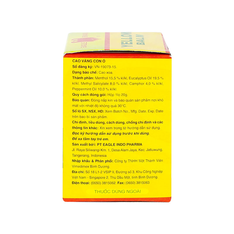 Cao vàng Con Ó Eagle Brand Yellow Balm (1 lọ x 20g)