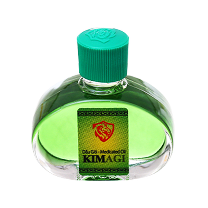 Dầu gió Kim Agi Xanh giữ ấm, massage hỗ trợ thư giãn (chai 6ml)