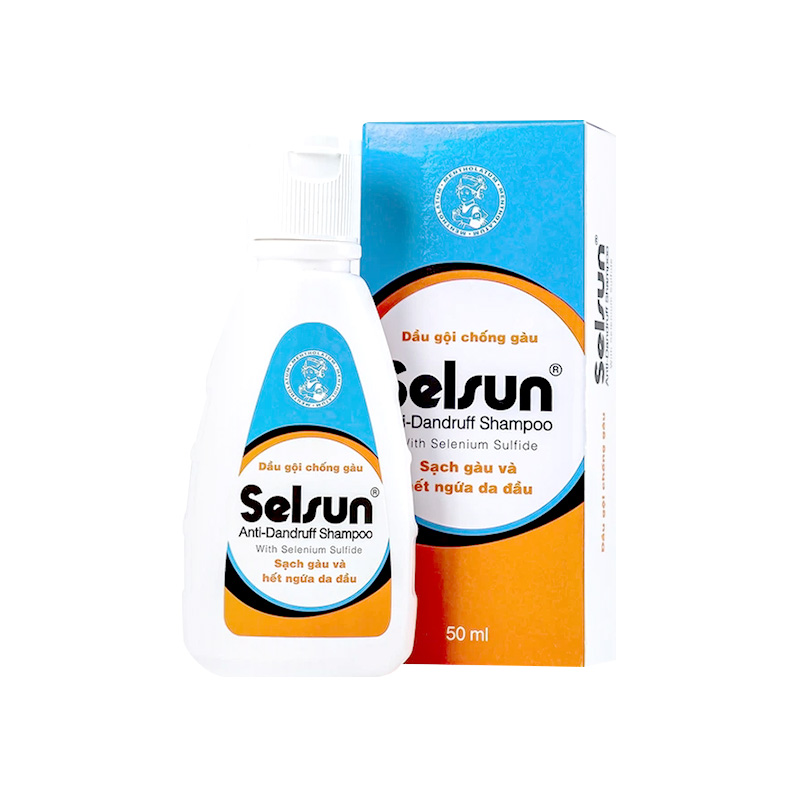 Dầu gội Selsun Anti-Dandruff Shampoo sạch gàu và hết ngứa da đầu (hộp 1 chai x 50ml)
