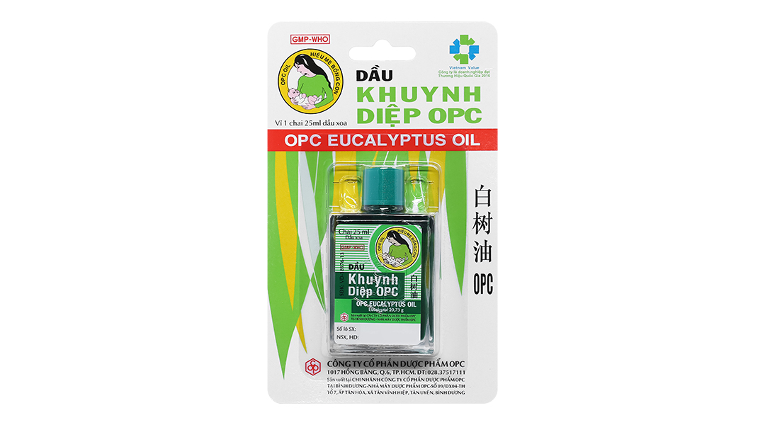 Dầu Khuynh Diệp OPC phòng và trị cảm cúm, sổ mũi, nghẹt mũi (chai 25ml)