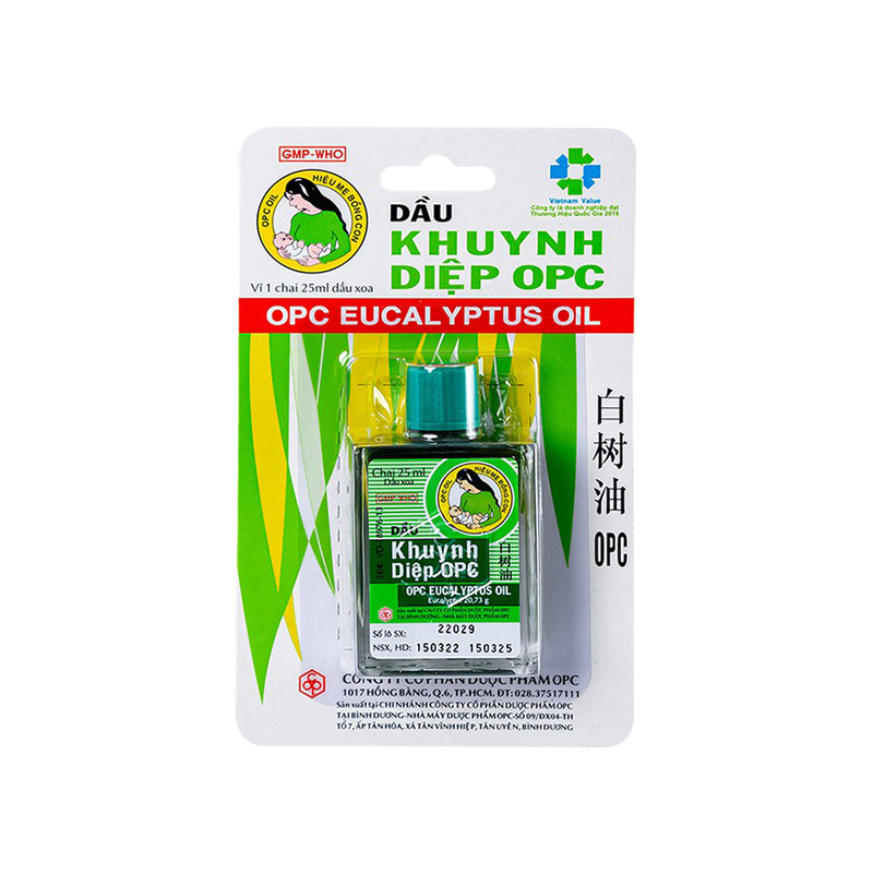 Dầu Khuynh Diệp OPC phòng và trị cảm cúm, sổ mũi, nghẹt mũi (chai 25ml)