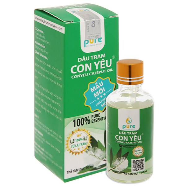 Dầu tràm Con Yêu giữ ấm, phòng cảm lạnh (hộp 1 chai x 50ml)