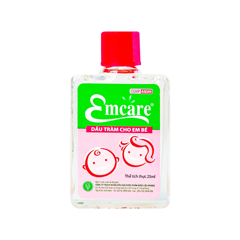 Dầu tràm Emcare cho bé ngừa cảm, xoa bóp giảm đau nhức (hộp 1 chai x  25ml)