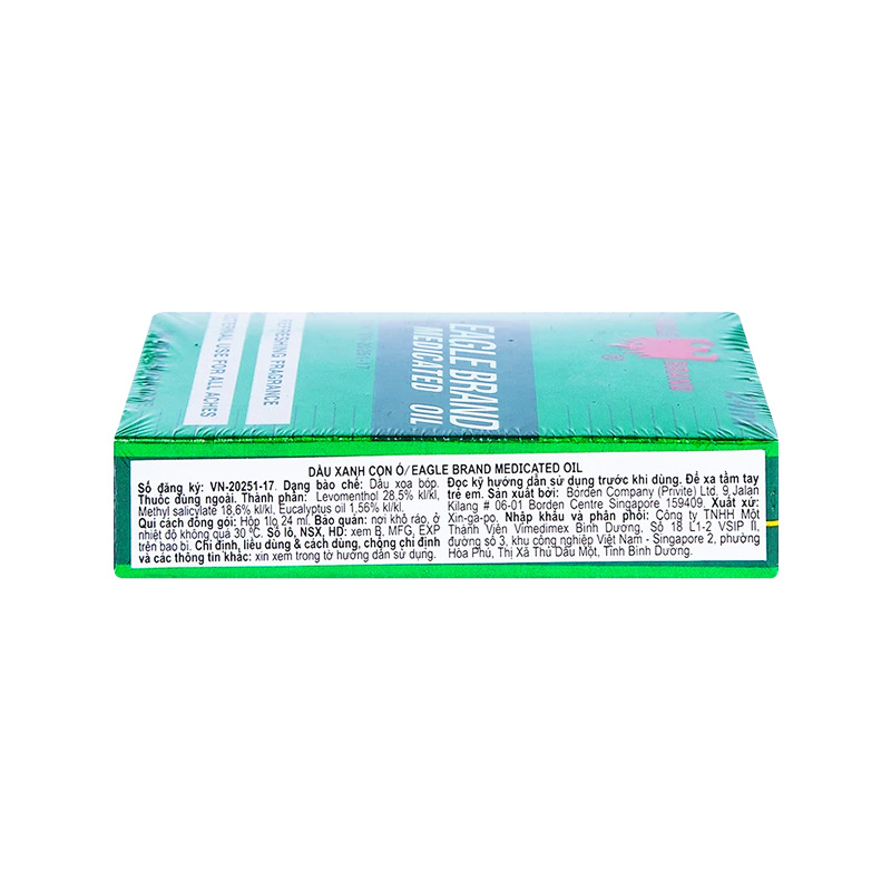 Dầu gió xanh Con Ó Eagle Brand Oil giảm nghẹt mũi, chóng mặt, say tàu xe (chai 24ml)