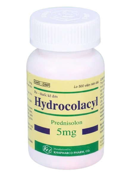 Viên nén Hydrocolacyl 5mg chống viêm và ức chế miễn dịch (hộp 1 chai x 500 viên)