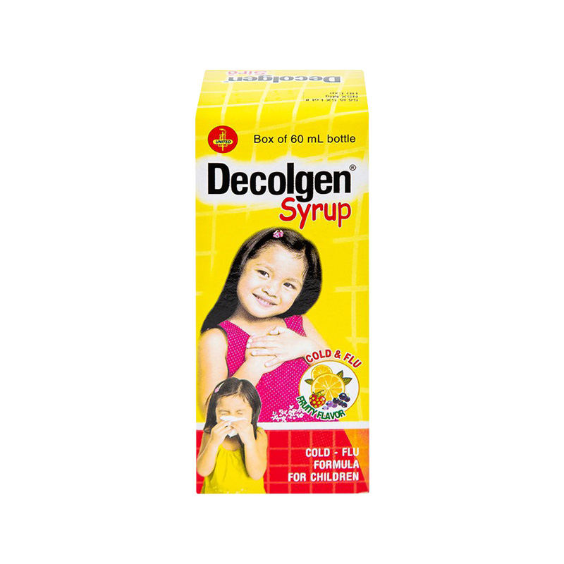 Siro Decolgen điều trị các triệu chứng cảm  thông thường cho trẻ (hộp 1 chai 60ml)