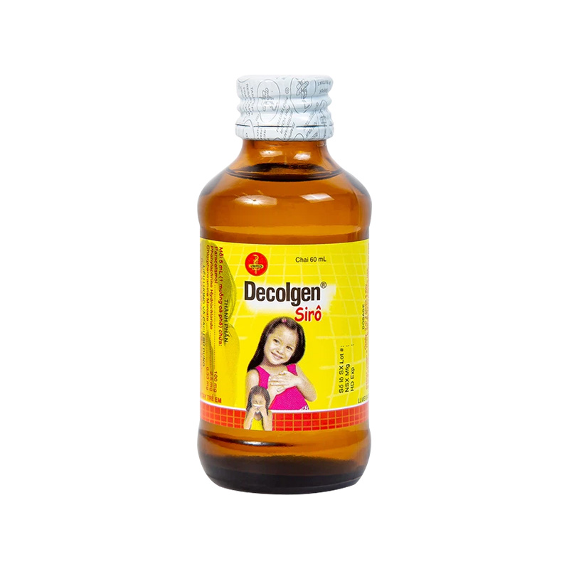 Siro Decolgen điều trị các triệu chứng cảm  thông thường cho trẻ (hộp 1 chai 60ml)