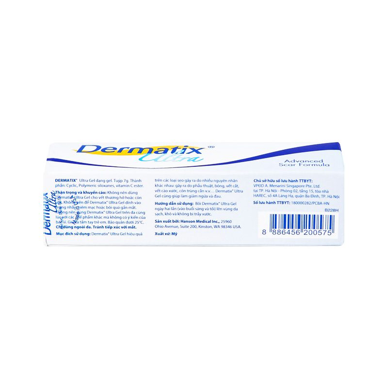 Gel Dermatix Ultra cải thiện hiệu quả sẹo lồi và sẹo phì đại (tuýp 7g)