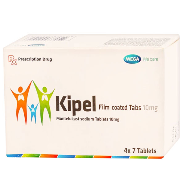 Viên nén Kipel 10mg phòng và điều trị hen phế quản (hộp 2 vỉ x 7 viên)
