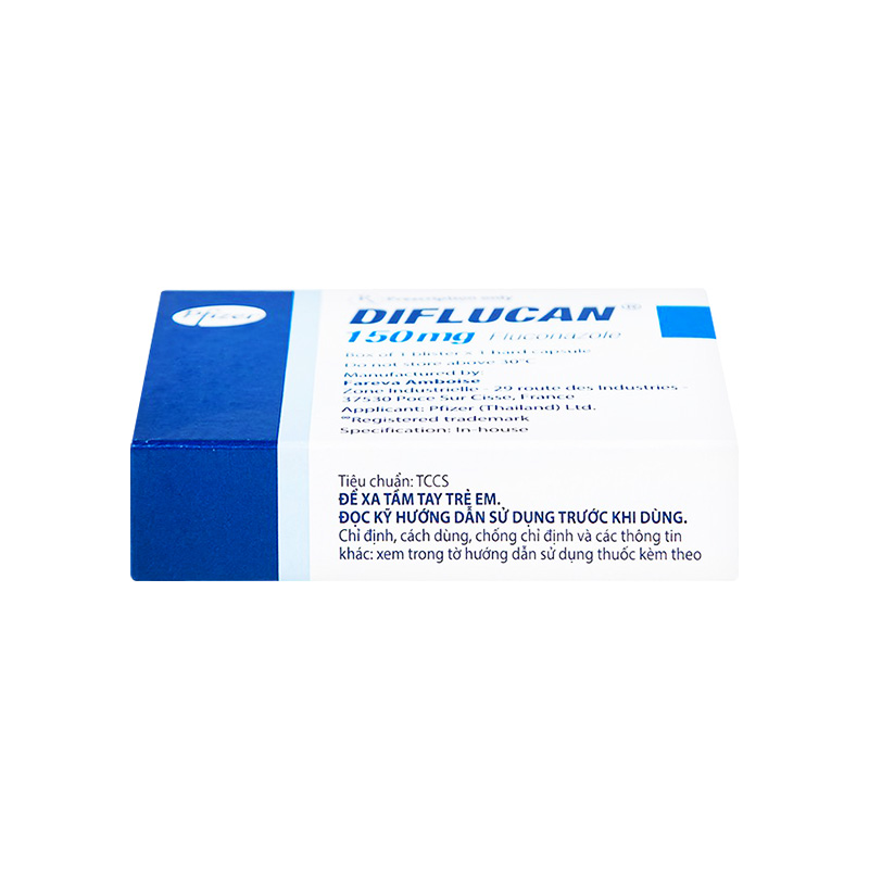 Thuốc Diflucan 150mg điều trị tình trạng nhiễm nấm (hộp 1 vỉ x 1 viên)