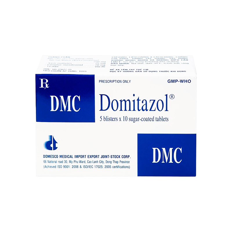 Thuốc DomitazoL điều trị nhiễm trùng đường tiết niệu (hộp 5 vỉ x 10 viên)
