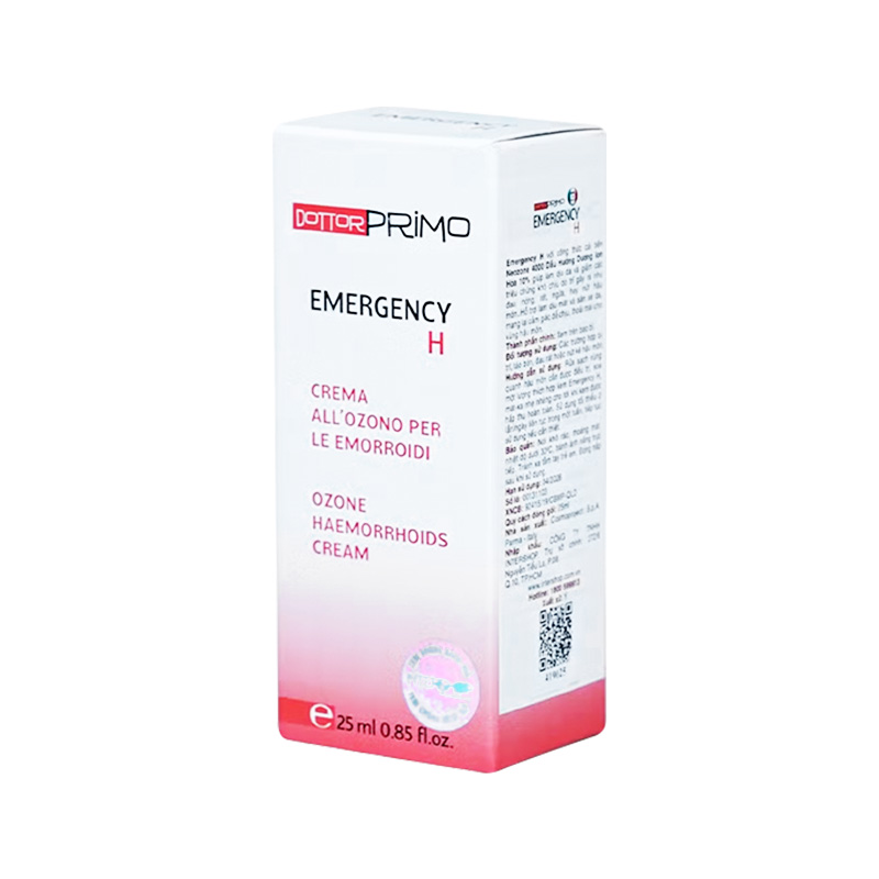 Kem bôi DottorPrimoEmergency H làm dịu các triệu chứng do trĩ (hộp 1 tuýp x 25ml)