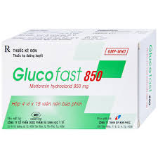 Thuốc Glucofast 850 điều trị đái tháo đường tuýp 2 (hộp 4 vỉ x 15 viên)