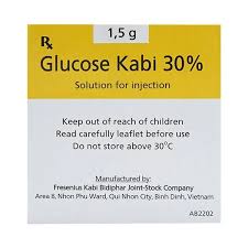 Thuốc tiêm Glucose Kabi 30% điều trị hạ đường huyết nặng (hộp 10 vỉ x 5 ống x 5ml)