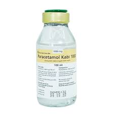 Dịch truyền Paracetamol Kabi 1000mg điều trị ngắn hạn đau, hạ sốt (chai 100ml)