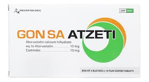 Thuốc Gon Sa Atzeti 10/10mg điều trị rối loạn mỡ máu (hộp 3 vỉ x 10 viên)
