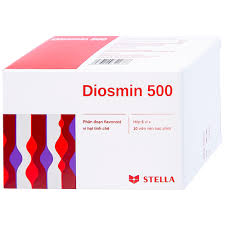 Viên nén Diosmin 500 điều trị trĩ, suy giãn tĩnh mạch (hộp 6 vỉ x 10 viên)