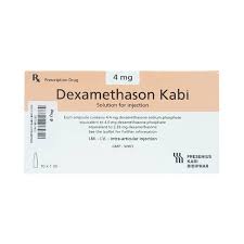 Thuốc tiêm Dexamethason Kabi 4mg điều trị viêm khớp, dị ứng (hộp 10 ống x 1ml)