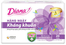Băng vệ sinh Diana Hàng Hgày Kháng Khuẩn (gói 20 miếng)