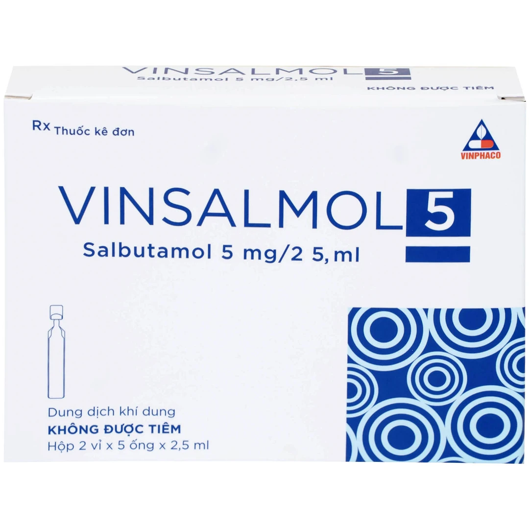 Thuốc Vinsalmol 2.5mg/2.5ml điều trị hen cấp tính (hộp 2 vỉ x 5 ống)