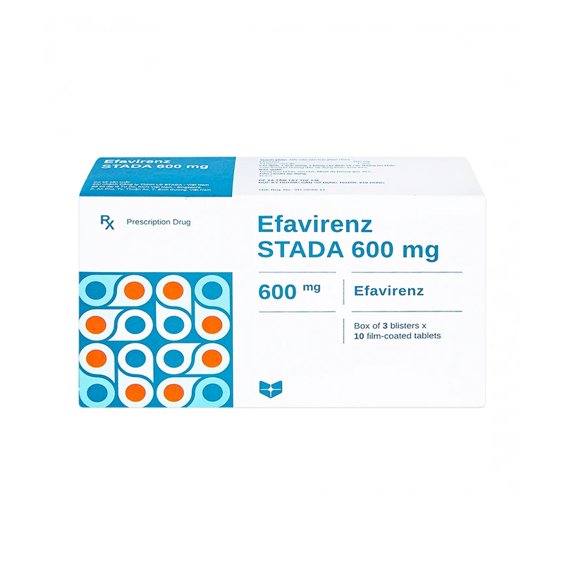 Thuốc Efavirenz Stella 600mg phòng ngừa sau phơi nhiễm HIV (hộp 3 vỉ x 10 viên)