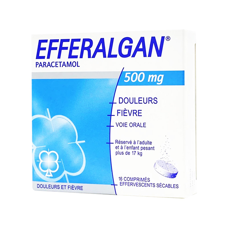 Viên sủi Efferalgan 500mg giảm đau, hạ sốt (hộp 4 vỉ x 4 viên)