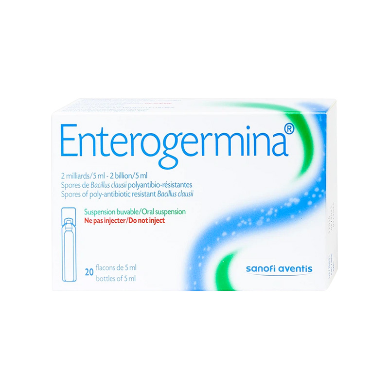 Hỗn dịch uống men vi sinh Enterogermina 2 tỷ/5ml điều trị rối loạn tiêu hóa (hộp 2 vỉ x 10 ống)