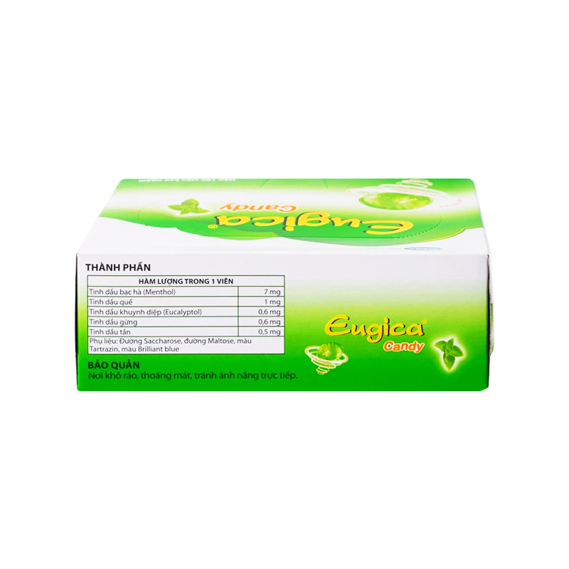 Kẹo Ngậm Ho Eugica Candy (hộp 100 viên)