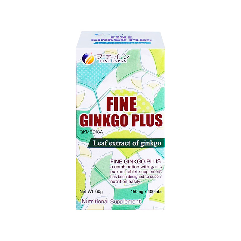 Viên uống Fine Ginko Plus hỗ trợ tăng cường chức năng não bộ (hộp 1 chai x  400  viên)