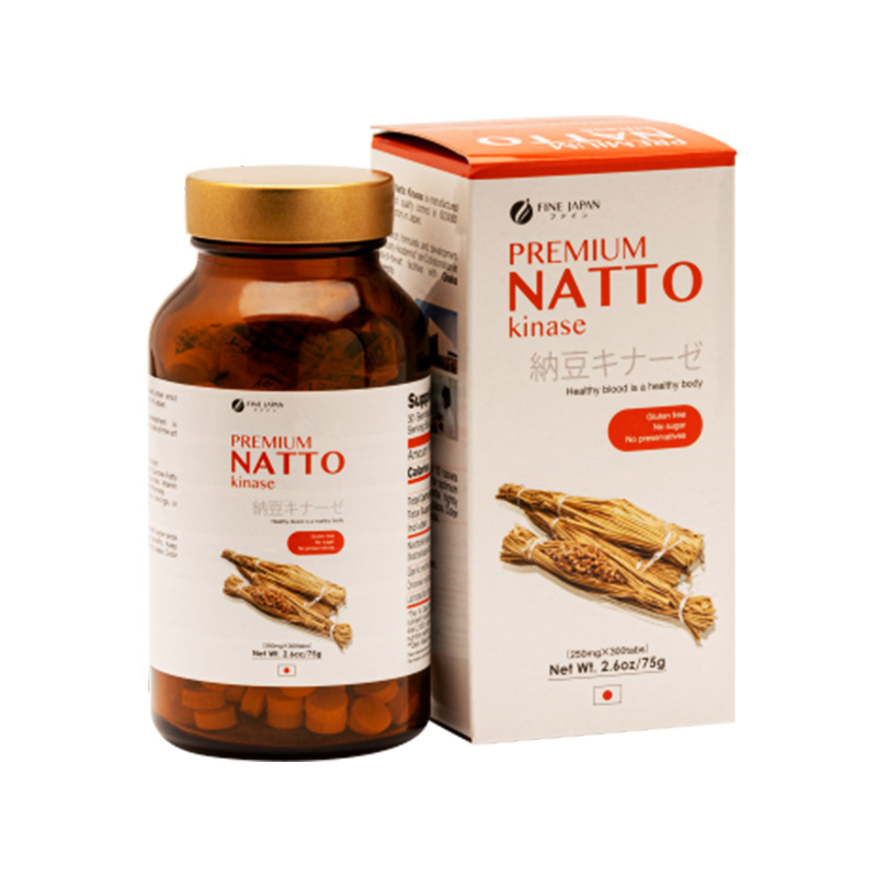 Viên Nattokinase Fine Japan hỗ trợ phòng ngừa đột quỵ (hộp 1chai x 300 Viên)
