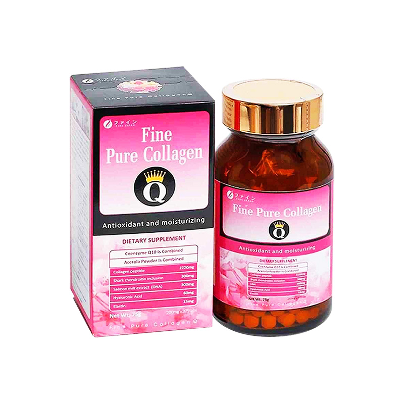 Viên uống Fine Japan Fine Pure Collagen bổ sung collagen peptid (hộp 1 chai x 375 viên)