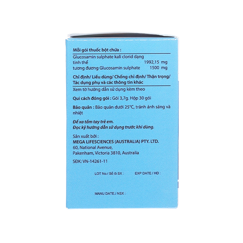 Thuốc bột Flexsa 1500 giảm triệu chứng viêm khớp gối (hộp 30 gói x 3.7g)