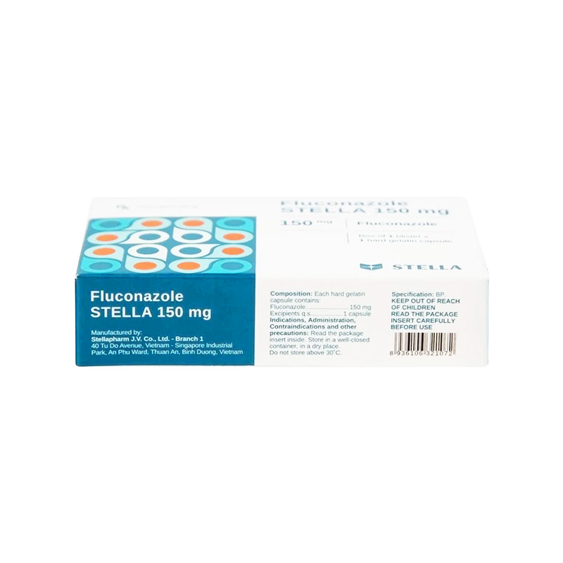 Thuốc Fluconazole Stella 150mg điều trị nhiễm nấm (hộp 1 vỉ x 1 viên)