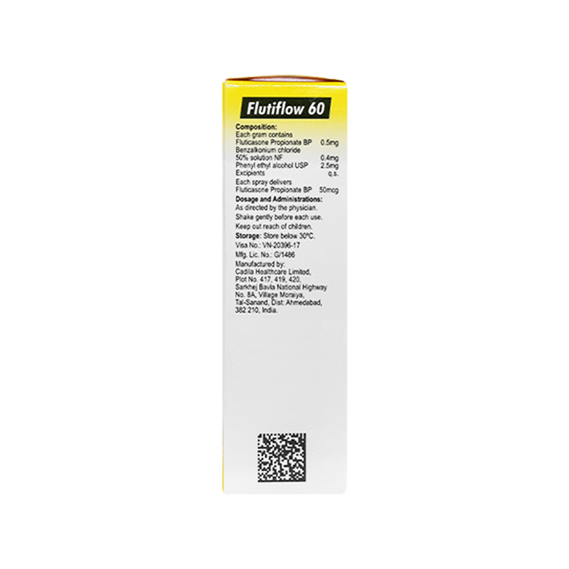 Hỗn dịch xịt mũi Flutiflow 60 điều trị viêm mũi dị ứng (chai 60 liều xịt)