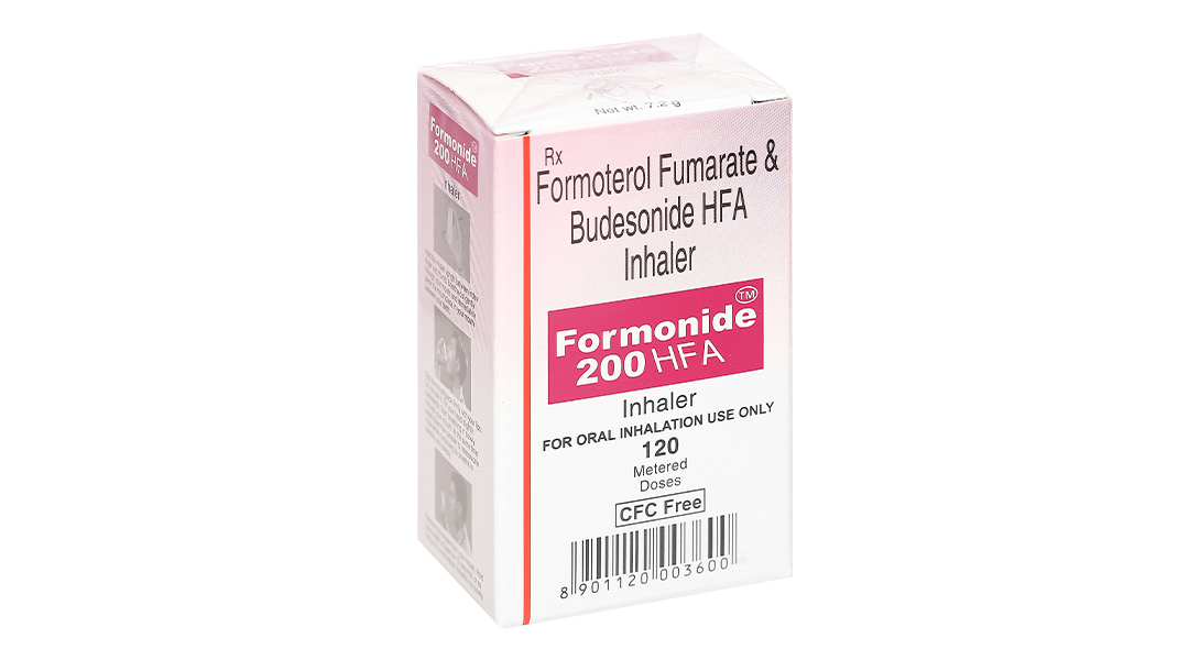Thuốc hít khí dung Formonide 200 HFA điều trị hen suyễn (hộp 1 bình x 120 liều)