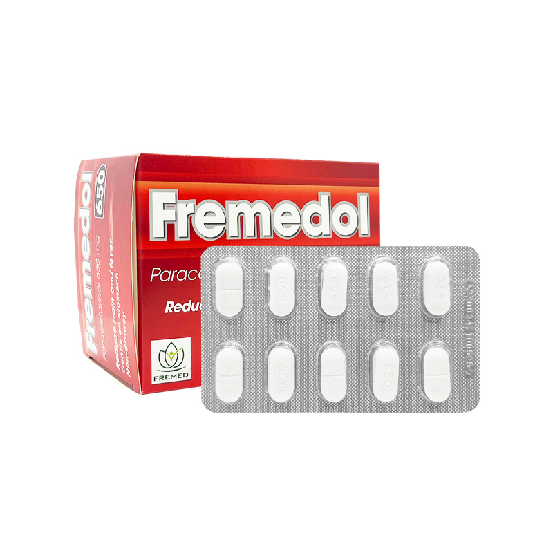 Viên nén Fremedol 650 giảm đau, hạ sốt (hộp 10 vỉ x 10 viên)
