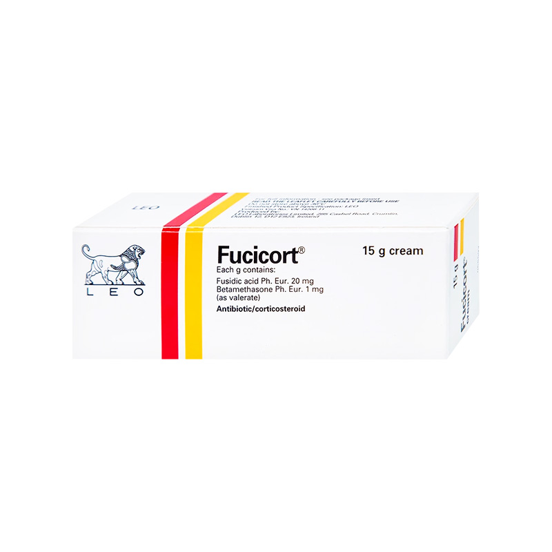 Kem Fucicort điều trị viêm da nhiễm khuẩn (hộp 1 tuýp x 15g)