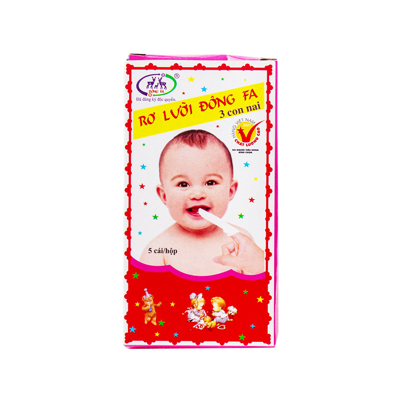 Gạc rơ lưỡi Đông Fa 3 Con Nai  (hộp 5 cái)