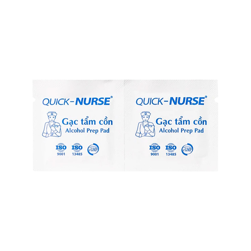 Gạc tẩm cồn PT (hộp 100 miếng)
