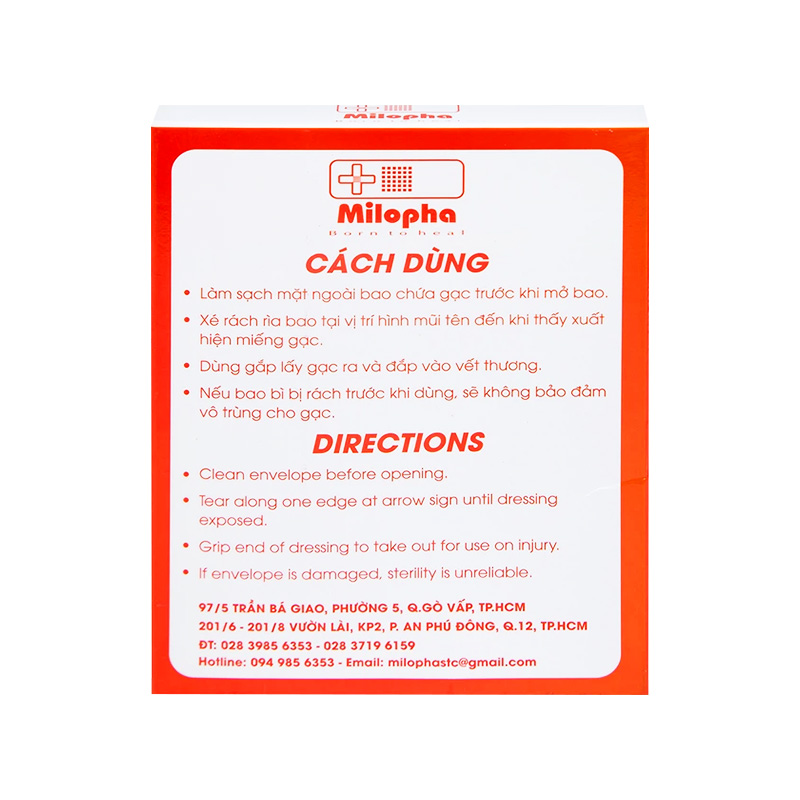 Gạc tiệt trùng Vaseline Petrolatum Gauz cấp ẩm cho vết thương (hộp 10 miếng)