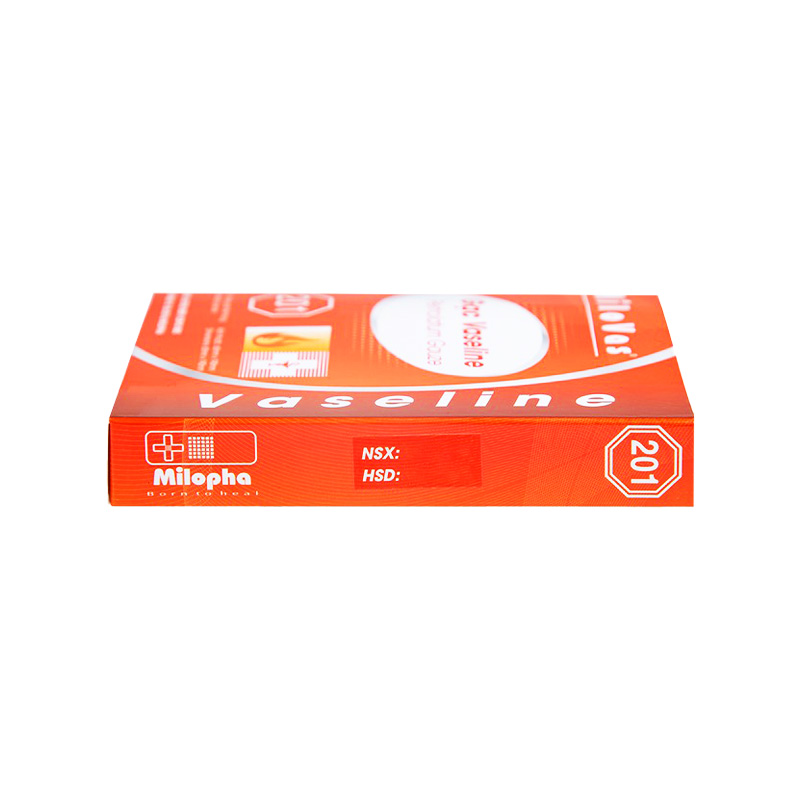 Gạc tiệt trùng Vaseline Petrolatum Gauz cấp ẩm cho vết thương (hộp 10 miếng)