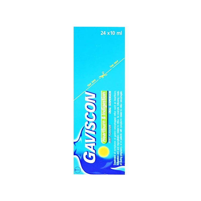 Hỗn dịch Gaviscon điều trị trào ngược dạ dày, thực quản (hộp 24 gói x 10ml)