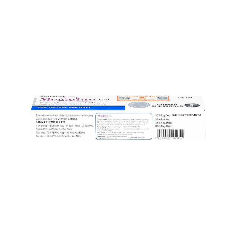 Gel Megaduo Plus giảm mụn, ngừa thâm (hộp 1 tuýp x 15g)
