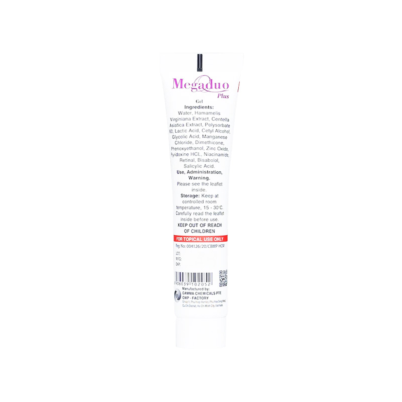 Gel Megaduo Plus giảm mụn, ngừa thâm (hộp 1 tuýp x 15g)