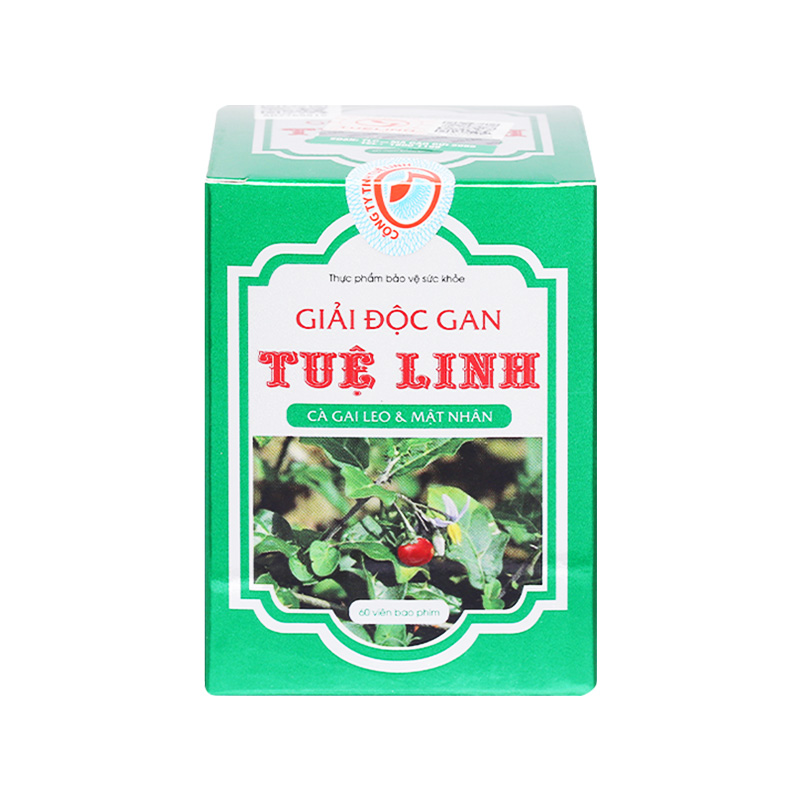 Giải Độc Gan Tuệ Linh hỗ trợ giải độc gan, hạ men gan (hộp 1 chai x 60 viên)